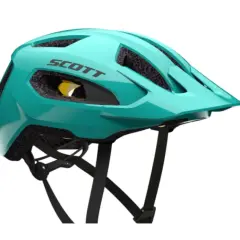 Casco Scott turchese, taglia XS, ideale per giovani ciclisti. Protezione e stile per ogni avventura.