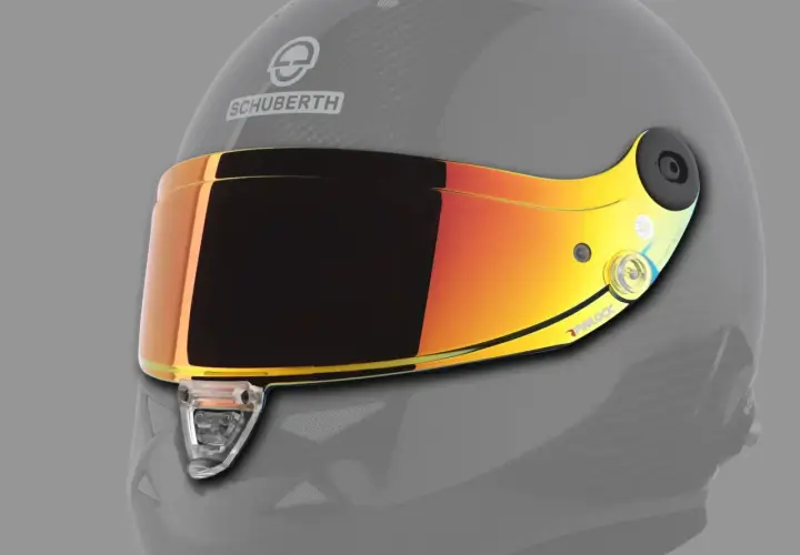 Visiera a specchio per casco Schuberth, con sistema Pinlock. Scopri come togliere i graffi dalla visiera del casco per una visione perfetta.