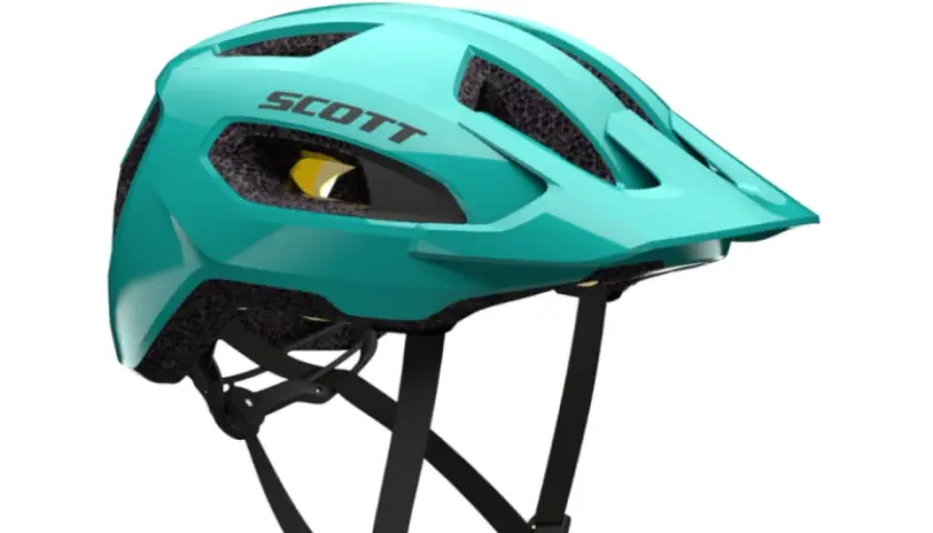 Casco Scott turchese, taglia XS, ideale per giovani ciclisti. Protezione e stile per ogni avventura.