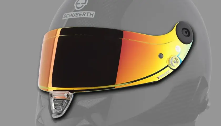 Visiera a specchio per casco Schuberth, con sistema Pinlock. Scopri come togliere i graffi dalla visiera del casco per una visione perfetta.