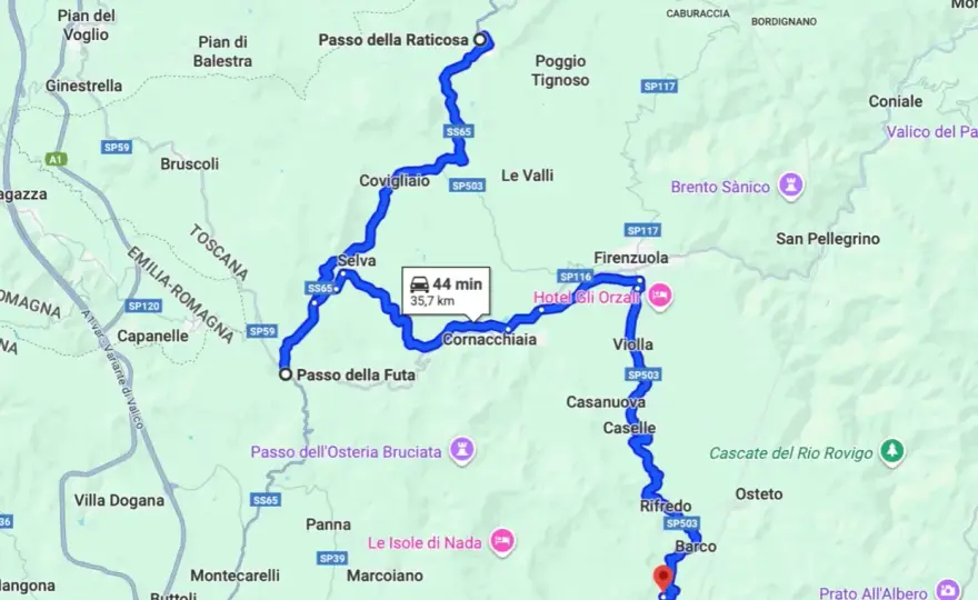 Passo della Futa in moto - Guida completa e itinerari